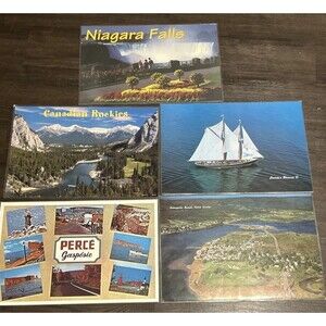Vintage Placemats Souvenir Sightseeing Canadian Landmarks 11.5x17.5" Set Of 5